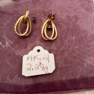 Elegant Gold Hoop Earrings 14K
